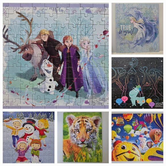 100 pc Puzzles Bundle (7 puzzle sets) - Picture 1 of 9